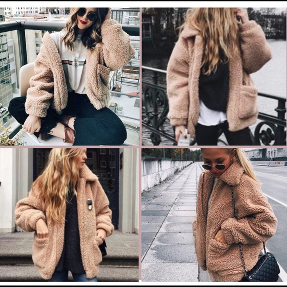 Point Blank Jacket In TAN Teddy - Picture 5 of 8